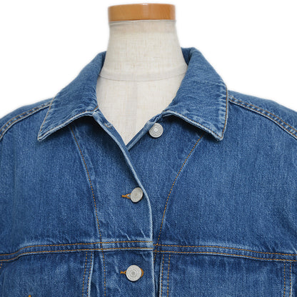 デニムベスト エンブロイダリーパッチ うさぎ コットン ブルー 718110 #40 ベスト