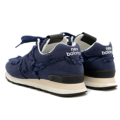 スニーカー ニューバランスコラボ 574 Denim Colonial ネイビー レディース 38サイズ スニーカー