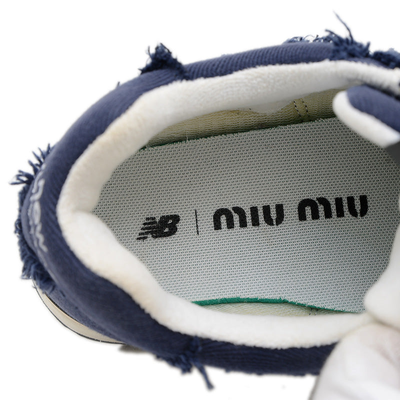 スニーカー ニューバランスコラボ 574 Denim Colonial ネイビー レディース 38サイズ スニーカー