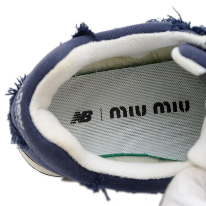 スニーカー ニューバランスコラボ 574 Denim Colonial ネイビー レディース 38サイズ スニーカー