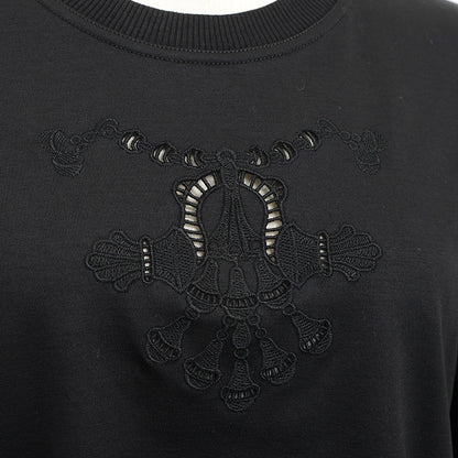 刺繍 Tシャツ 半袖 Palefroi/パルフロワ コットン ブラック H5H4625DC #36 25AW 半袖Ｔシャツ