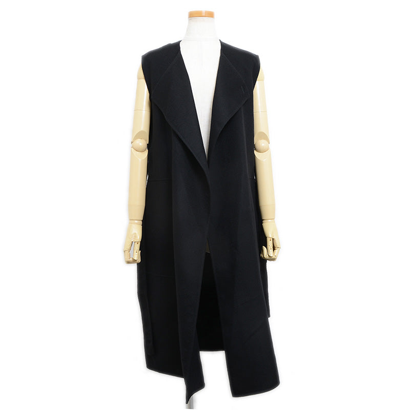 ジレ カシミヤ ブラック レディース 34サイズ 4E0177DC ベスト