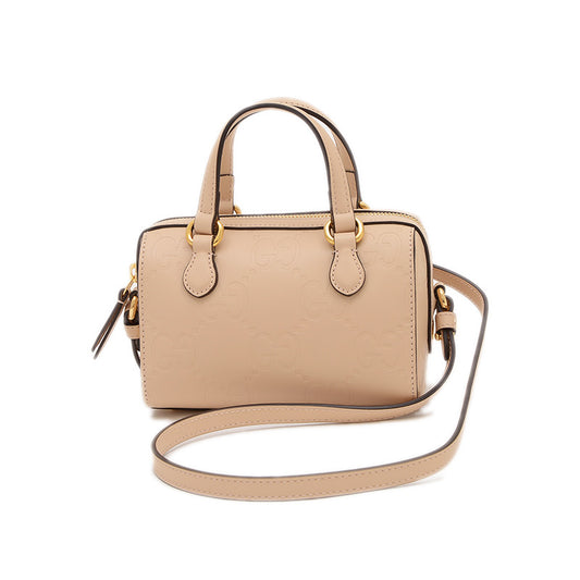 GGレザー スーパー ミニ 2WAYバッグ ベージュ 790130 ハンドバッグ