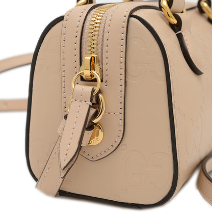 GGレザー スーパー ミニ 2WAYバッグ ベージュ 790130 ハンドバッグ