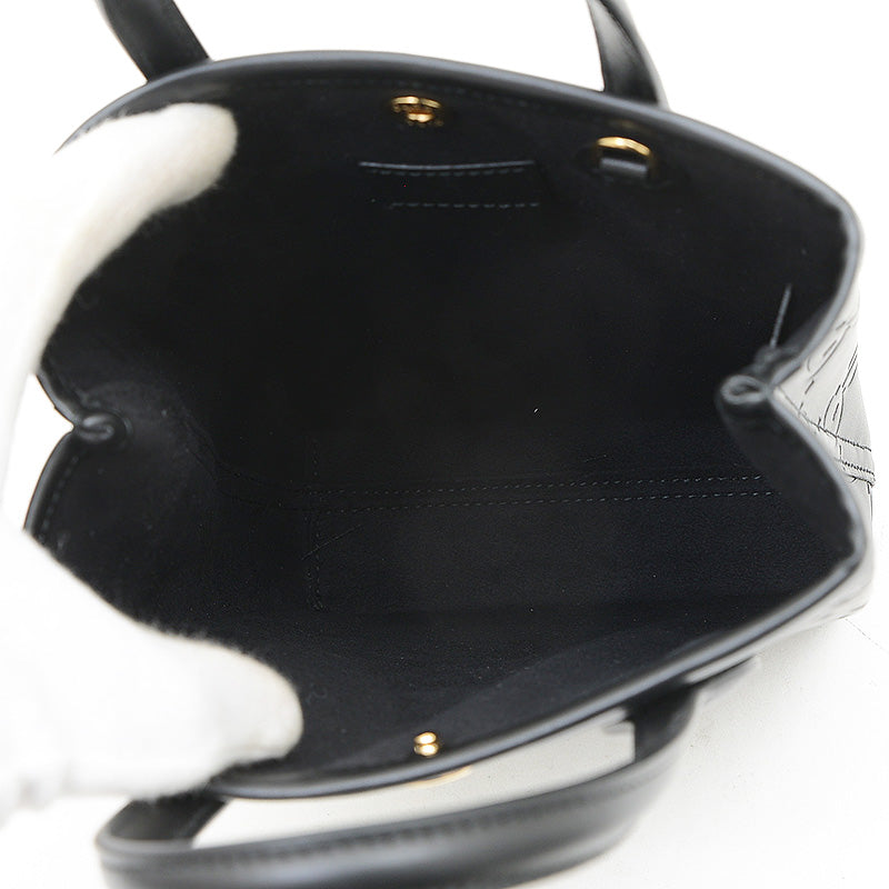 GGレザー スーパーミニ 2WAYバッグ ブラック 790133 ハンドバッグ