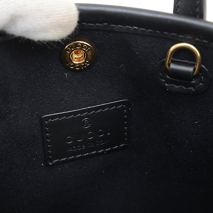 GGレザー スーパーミニ 2WAYバッグ ブラック 790133 ハンドバッグ