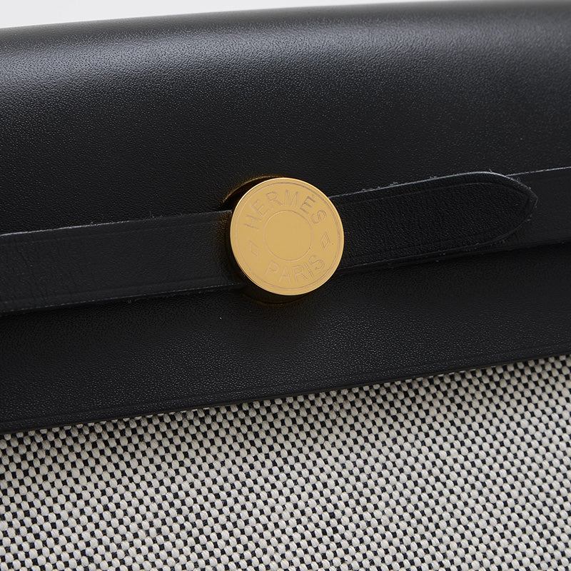 エールバッグ ミニ 20 トワル ブラック/グレー ゴールド金具 W刻印 ショルダーバッグ