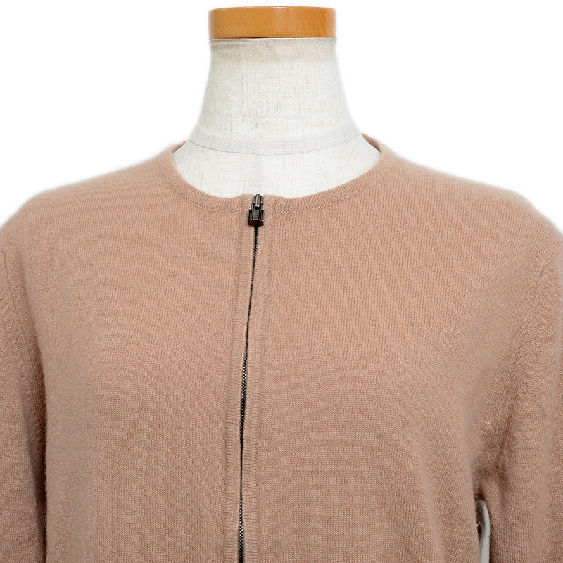 カーディガン カシミヤ ベージュ レディース LAサイズ スターマーク品 カーディガン