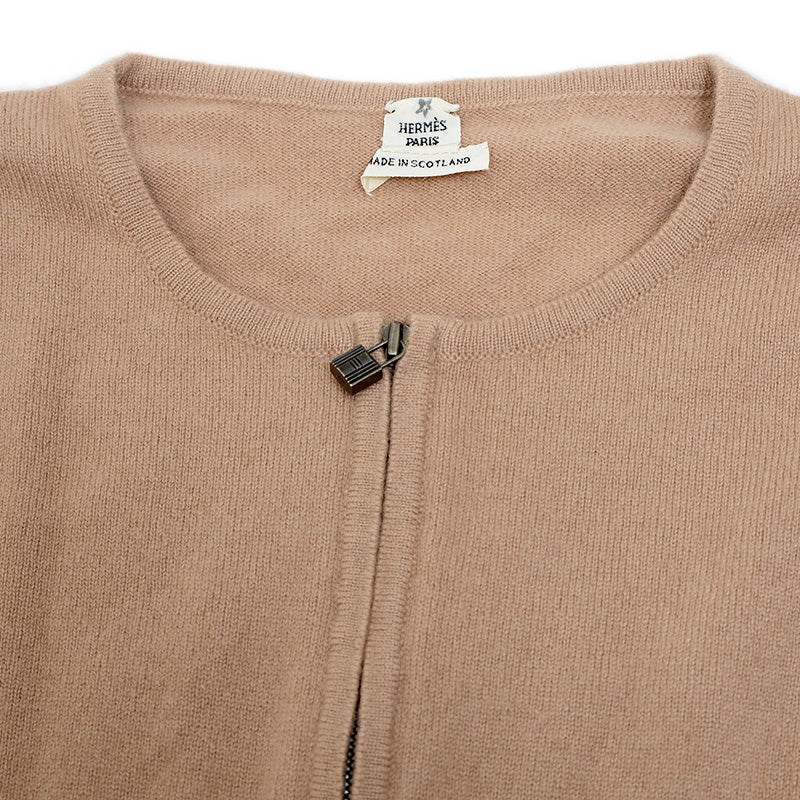 カーディガン カシミヤ ベージュ レディース LAサイズ スターマーク品 カーディガン