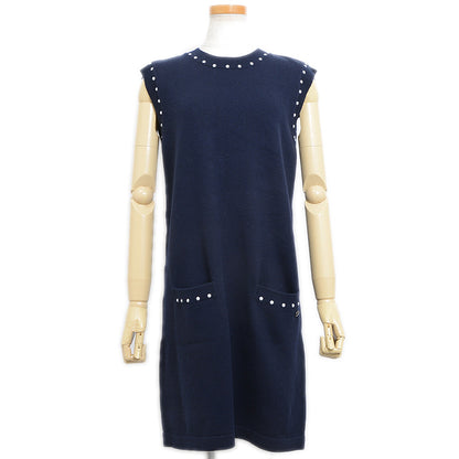 ワンピース コットン/カシミヤ ネイビー 38サイズ P53637K06956 ワンピース