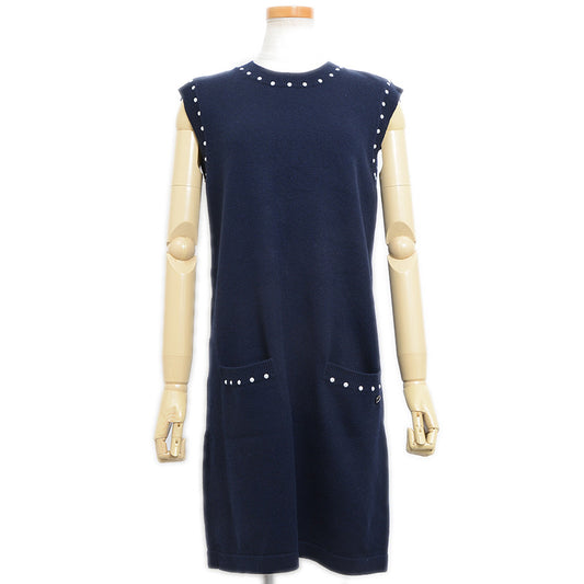 ワンピース コットン/カシミヤ ネイビー 38サイズ P53637K06956 ワンピース