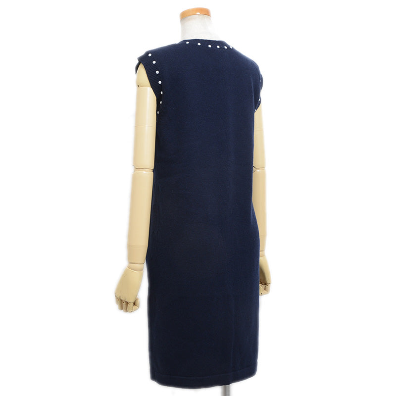 ワンピース コットン/カシミヤ ネイビー 38サイズ P53637K06956 ワンピース