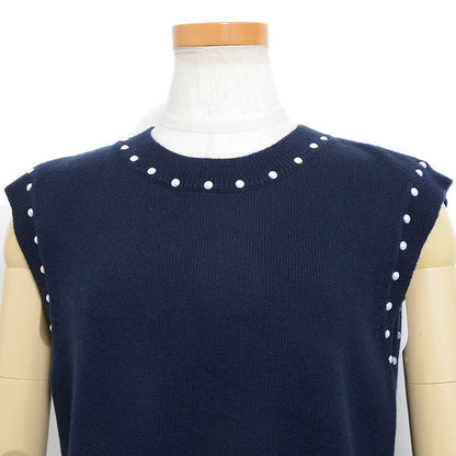 ワンピース コットン/カシミヤ ネイビー 38サイズ P53637K06956 ワンピース