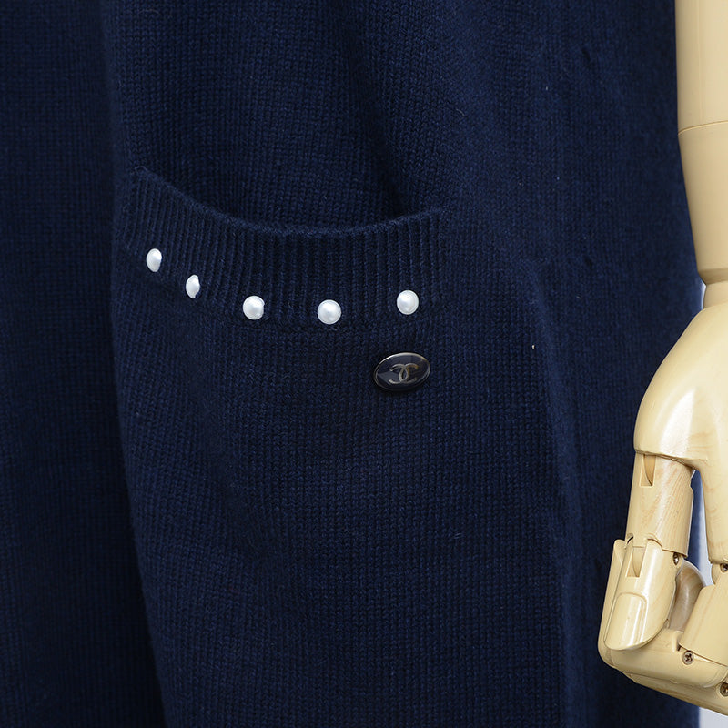 ワンピース コットン/カシミヤ ネイビー 38サイズ P53637K06956 ワンピース