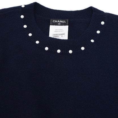 ワンピース コットン/カシミヤ ネイビー 38サイズ P53637K06956 ワンピース