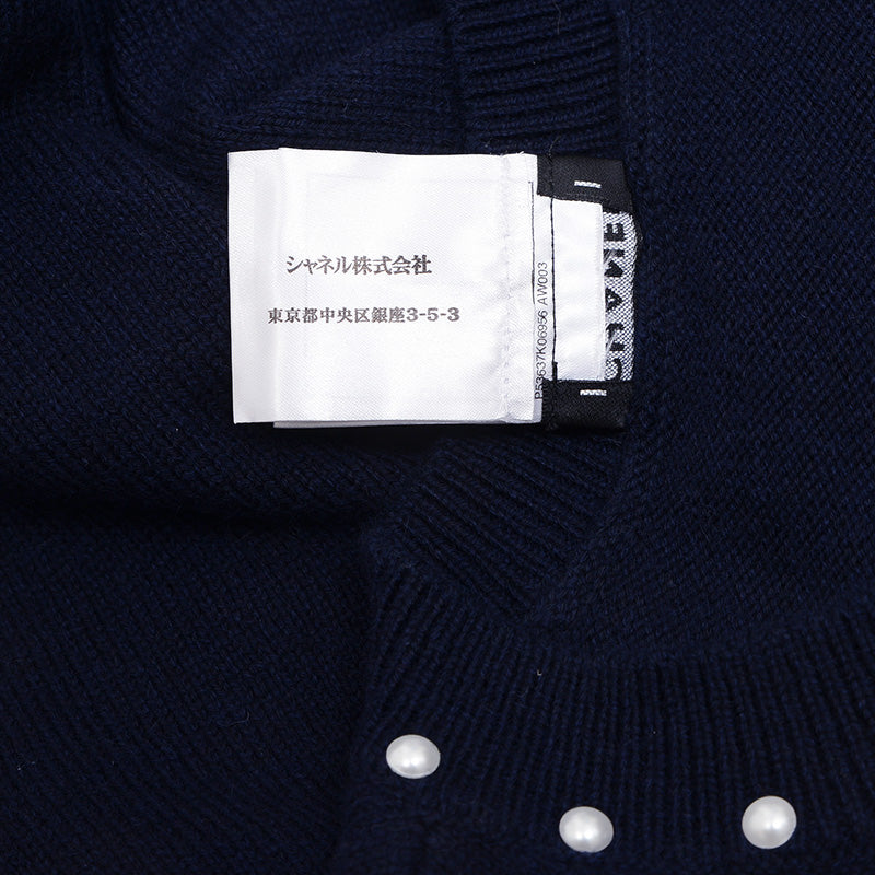 ワンピース コットン/カシミヤ ネイビー 38サイズ P53637K06956 ワンピース