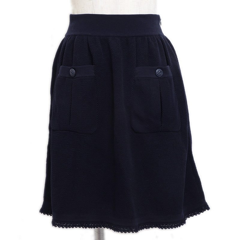 スカート ココマークボタン コットン ネイビー 40サイズ スカート
