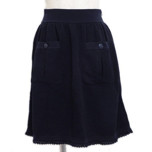 スカート ココマークボタン コットン ネイビー 40サイズ スカート