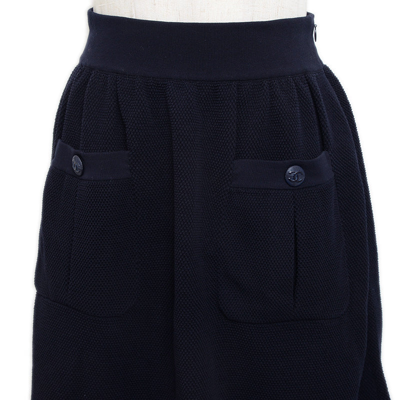 スカート ココマークボタン コットン ネイビー 40サイズ スカート