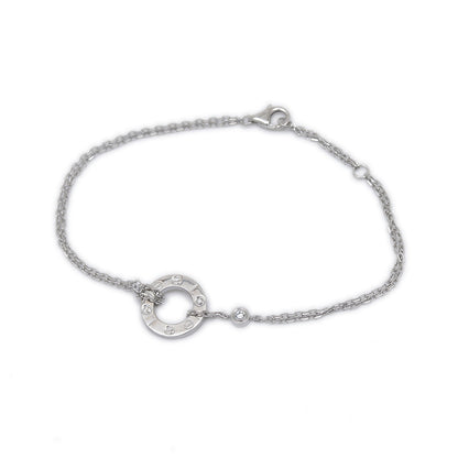 ラブ サークル ブレスレット ダイヤ K18WG ブレスレット