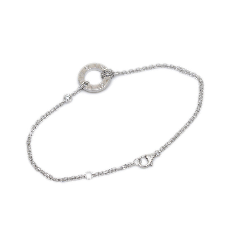 ラブ サークル ブレスレット ダイヤ K18WG ブレスレット