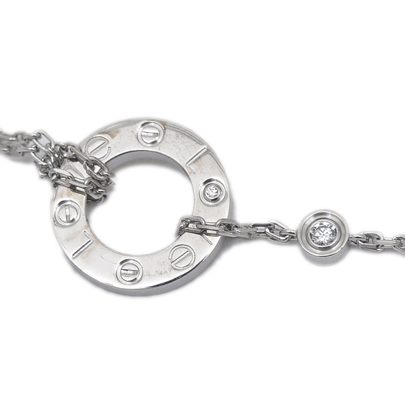 ラブ サークル ブレスレット ダイヤ K18WG ブレスレット