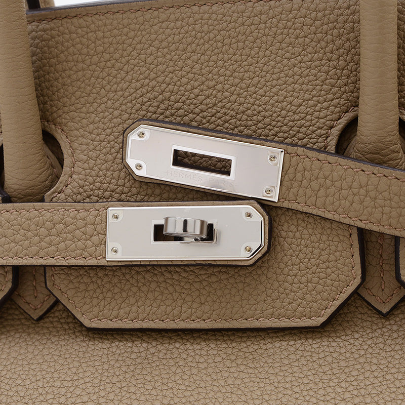 バーキン35 トゴ ベージュマルファ シルバー金具 W刻印 ハンドバッグ