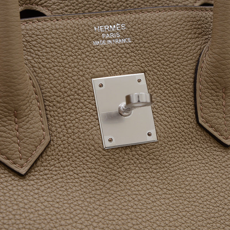 バーキン35 トゴ ベージュマルファ シルバー金具 W刻印 ハンドバッグ