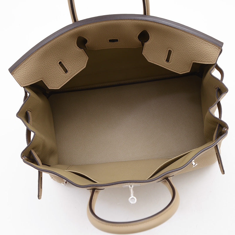 バーキン35 トゴ ベージュマルファ シルバー金具 W刻印 ハンドバッグ