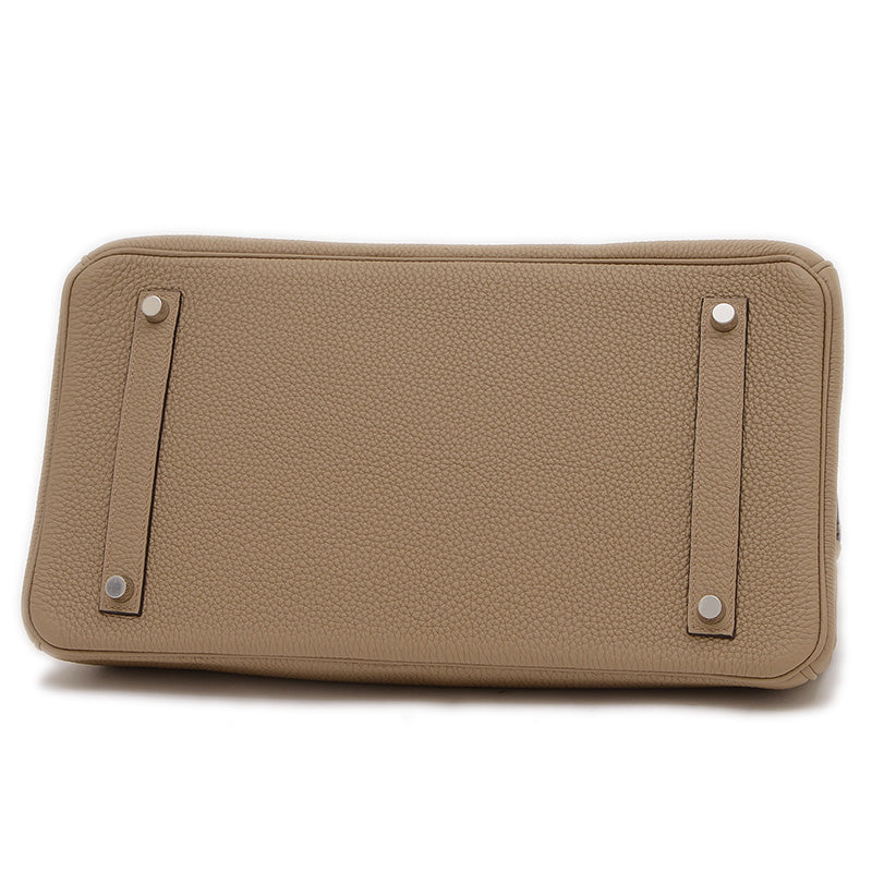 バーキン35 トゴ ベージュマルファ シルバー金具 W刻印 ハンドバッグ