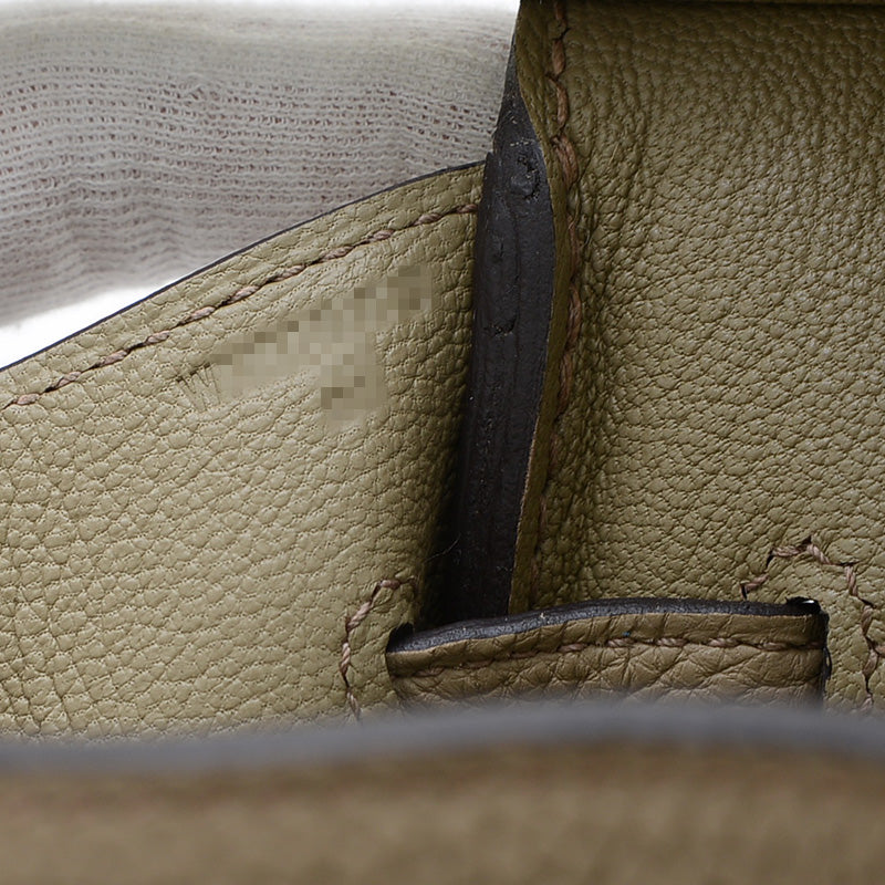 バーキン35 トゴ ベージュマルファ シルバー金具 W刻印 ハンドバッグ