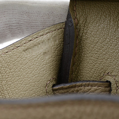 バーキン35 トゴ ベージュマルファ シルバー金具 W刻印 ハンドバッグ