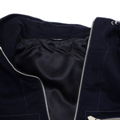 ブルゾン カシミヤ ネイビー メンズ 46サイズ ブルゾン