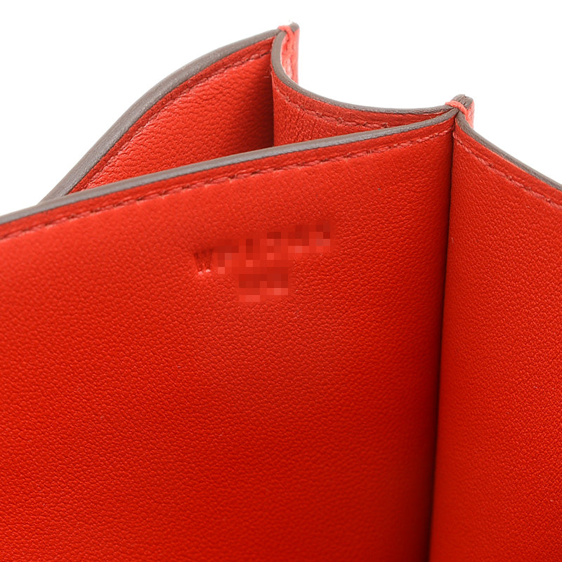 コンスタンス ミニ 18 ミロワール シェーブル ルージュラデュー シルバー金具　W刻印 ショルダーバッグ