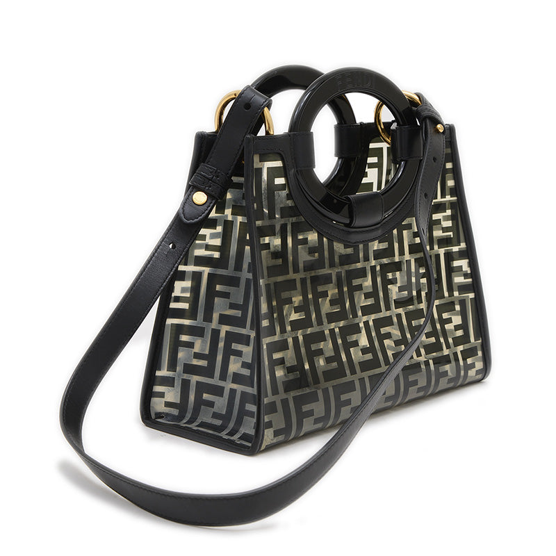 ラナウェイ ショッパー 2WAYバッグ ビニール ブラック 8BH353 ハンドバッグ