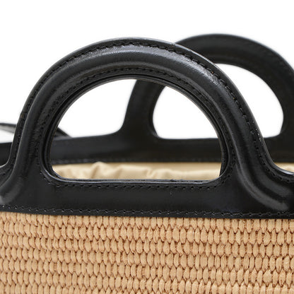 トロピカリア バケットバッグ 2WAYバッグ ナチュラル/ブラック ハンドバッグ