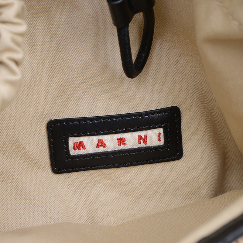 トロピカリア バケットバッグ 2WAYバッグ ナチュラル/ブラック ハンドバッグ