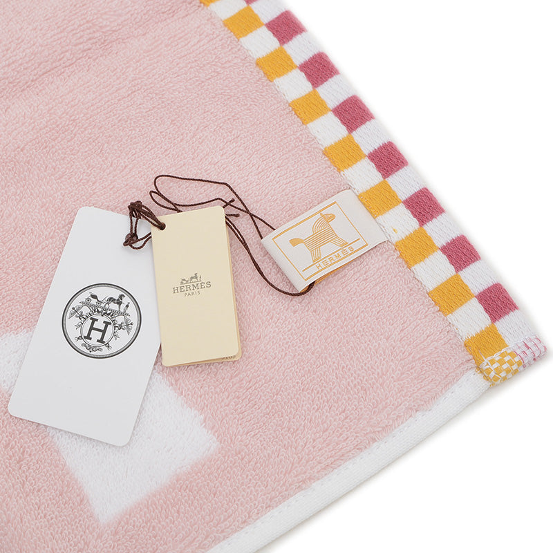 カレタオル アニモー ナッテ ハンドタオル コットン ピンク/イエロー タオル