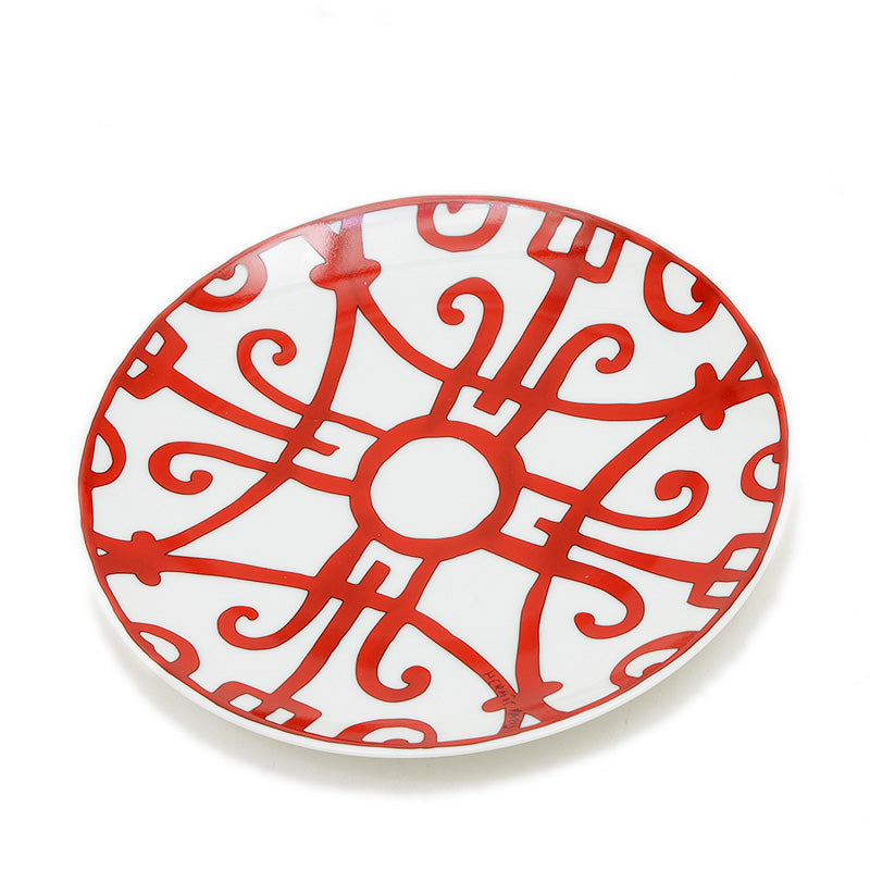 ガダルキヴィール パンプレート 17cm お皿 陶器 ホワイト/レッド 食器