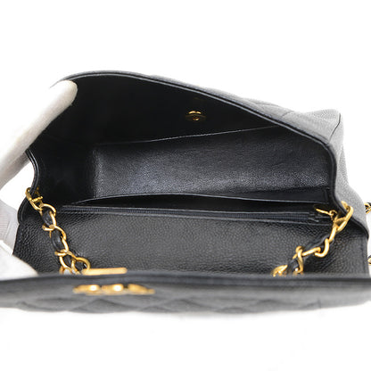 ダイアナ チェーンショルダー 22cm キャビアスキン ブラック A01164 ヴィンテージ ショルダーバッグ