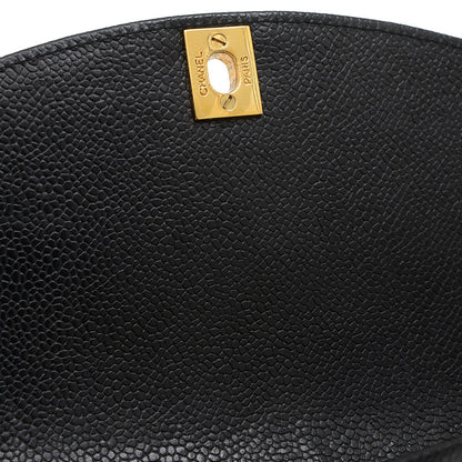 ダイアナ チェーンショルダー 22cm キャビアスキン ブラック A01164 ヴィンテージ ショルダーバッグ