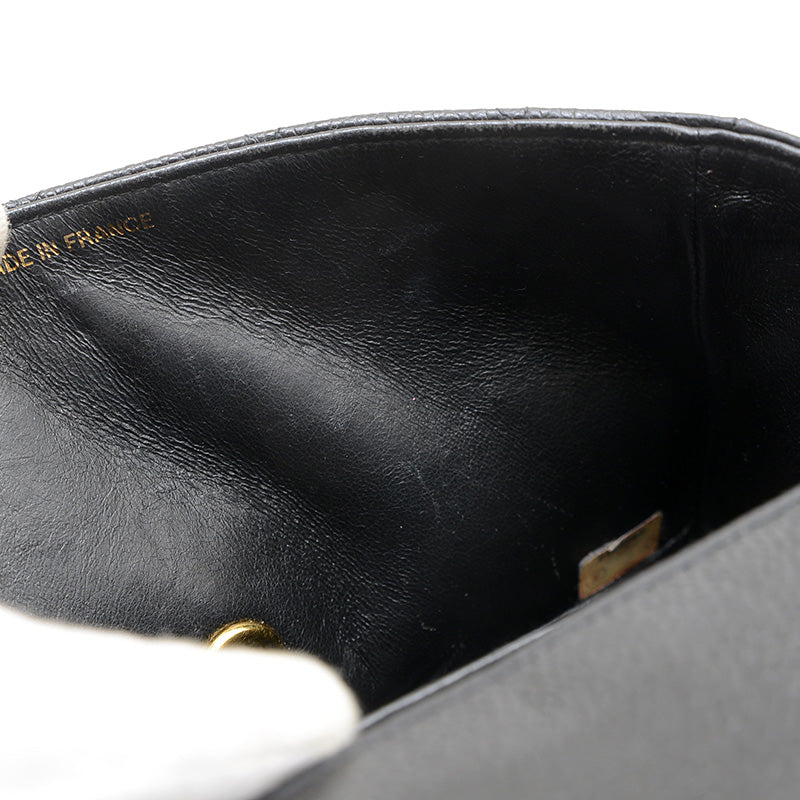 ダイアナ チェーンショルダー 22cm キャビアスキン ブラック A01164 ヴィンテージ ショルダーバッグ