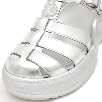 サンダル アークライトライン レザー シルバー レディース 35サイズ サンダル