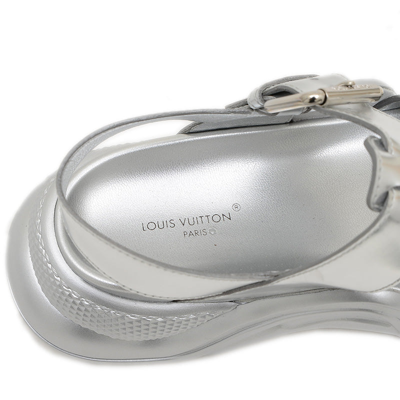 サンダル アークライトライン レザー シルバー レディース 35サイズ サンダル