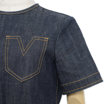 ワンピース デニム コットン混 ネイビー 36サイズ ワンピース