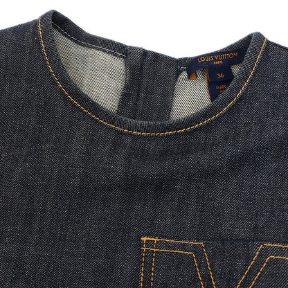 ワンピース デニム コットン混 ネイビー 36サイズ ワンピース