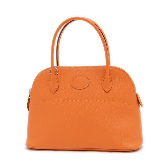 ボリード27 エプソン アプリコット シルバー金具 D刻印 ハンドバッグ