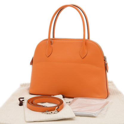 ボリード27 エプソン アプリコット シルバー金具 D刻印 ハンドバッグ