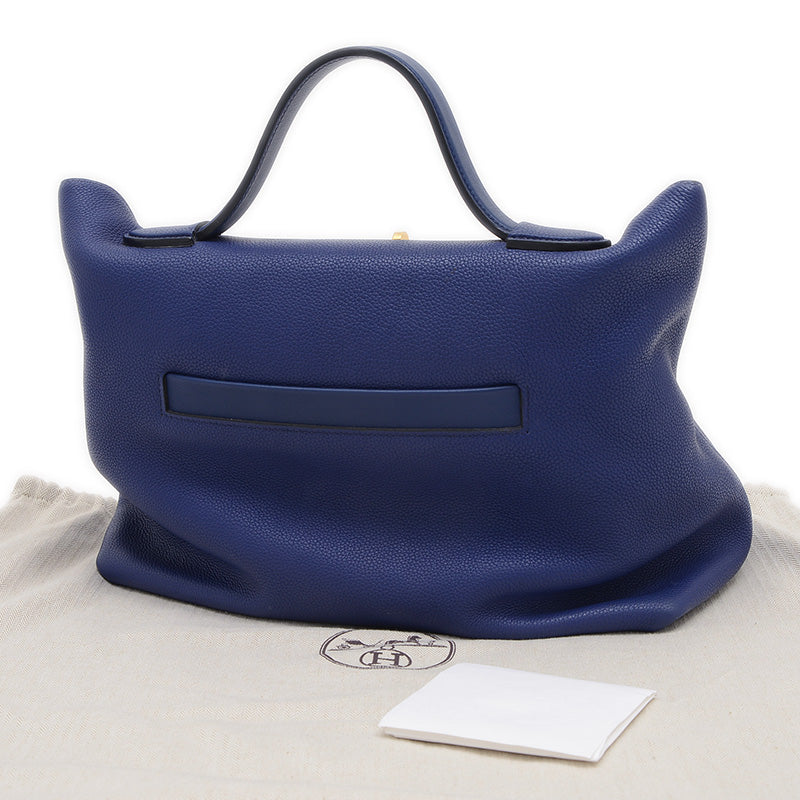 ヴァンキャトル サック24/24 35 トゴ ブルーアンクル ゴールド金具 D刻印 ハンドバッグ