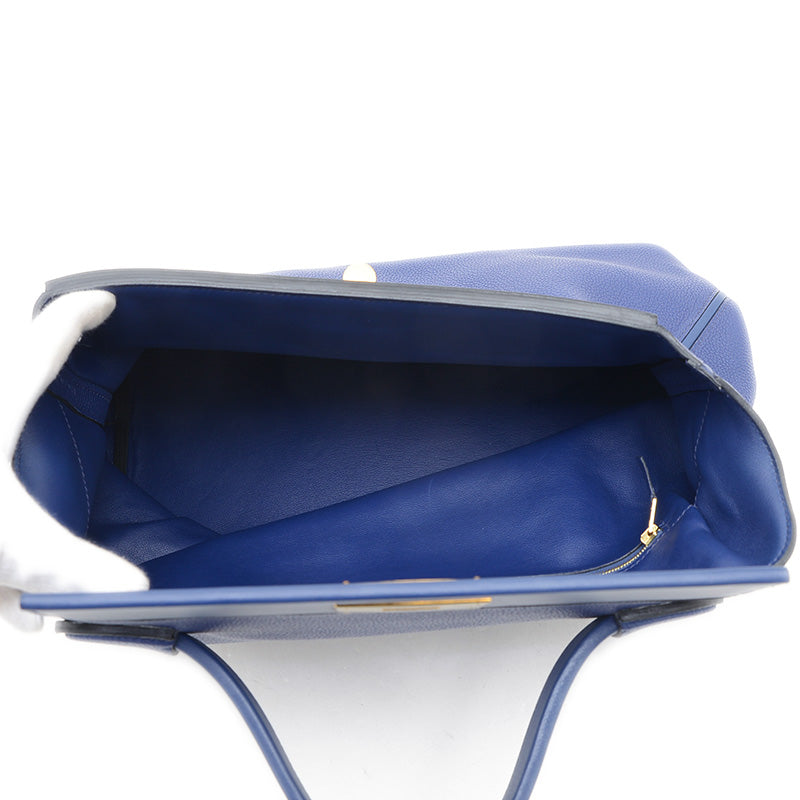 ヴァンキャトル サック24/24 35 トゴ ブルーアンクル ゴールド金具 D刻印 ハンドバッグ